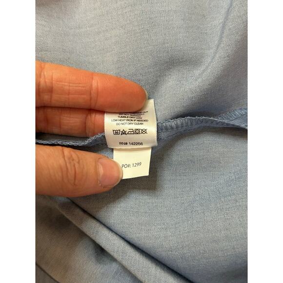 Figs Catarina One-Pocket Scrub Top HEATHERED INDIGO Extra Small - Picture 5 of 5